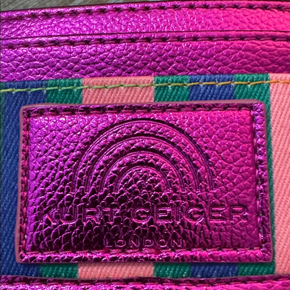 Kurt Geiger Fuchsia and Multicolor Card Holder - Picture 6 of 6